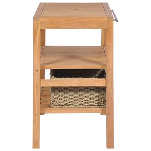 29.1 in Teak tinta unita \ "X 17.7 \" X 29.5 \ "mobile da bagno con 2 cestini - Product Image 4