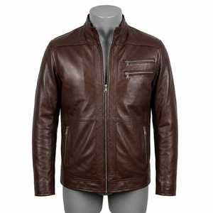 Veste de motard pour homme de qualité supérieure, style streetwear moderne - Product Image 1