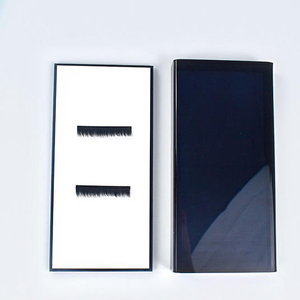 Black Acrylic Eyelash Tile <b>Box</b> Organizer Luxury Lash Extension Palette Holder with Cover <b>Removable</b> Lash Strip Board Display Case - Product Image 1