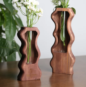 Vase en bois léger personnalisé 2025 – Support floral unique et artistique, écologique, pour la décoration intérieure, 100 % naturel, avec logo personnalisé - Product Image 4