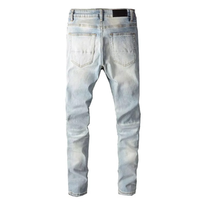 Nouveau Jean en Denim Délavé et Respirant pour Homme, Tricoté Uni, Style Décontracté, Service OEM - Vente Flash - Product Image 1