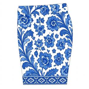 Blue Floral Print <b>Women's</b> Polyester Winter <b>Swim</b> <b>Shorts</b> Casual Wear - Product Image 3