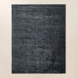 Tapis artisanal en TENCEL Lyocell bleu marine, tissé à la main, texturé et doux, pour la décoration moderne de la maison, fournisseur en gros - Product Image 2
