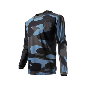 Maillot de motocross à manches longues pour homme, bicolore, blanc et noir, manches longues, séchage rapide, toutes saisons, vêtements de course moto - Product Image 3