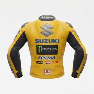 Men’s Zuzuki Cowhide Leather <b>Racing</b> <b>Jacket</b>/Chaqueta MotoCP Style CE Level 2 Armor Motorcycle Track Riding Protective Gear CE - Product Image 2