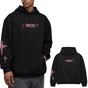Sudadera con Capucha de Algodón Grueso de Alta Calidad, 100% Algodón, con Diseño Gráfico Personalizado, para Hombre, Estilo Urbano, Oversize, con Logotipo Estampado en Rosa - Product Image 1