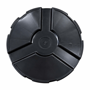 3 Gallon Round Black <b>Plastic</b> <b>Planter</b> Pot with Drainage Holes for Indoor Green Plants Home Use Modern Style PP Material - Product Image 4