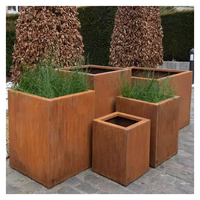 Jardinière hydroponique rectangulaire en acier inoxydable multicolore, écologique, avec finition lisse