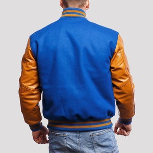 Chaqueta Varsity de Cuero y Lana Personalizada con Cierre de Botones, Resistente, Ligera, a Prueba de Polvo y Olores, de Lujo, Clásica y Retro - Product Image 3