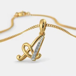 A to Z 925 Sterling Silver Letter Pendant 14K_18K Gold Plated Wedding Birthday Party Anniversary Special Personalized Elegance - Product Image 2