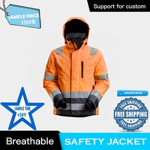 Chaqueta de Seguridad TriPro Sports ANSI Clase 1, Impermeable, de Poliéster, con Luz LED Intermitente, Logotipo Personalizado para Construcción, Alta Visibilidad - Product Image 6