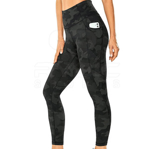 Leggings de yoga durables et très demandés pour femmes, imprimés numériquement par sublimation, extensibles et flexibles, pour le sport et le fitness. - Product Image 1