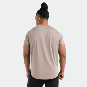 T-shirt personnalisé pour homme, surdimensionné, 100% coton jersey, non tissé, écologique, uni, décontracté, grande taille, coupe ample, logo personnalisé - Product Image 4