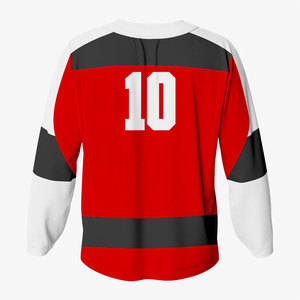 เสื้อฮอกกี้น้ำแข็งสั่งทำพิเศษสำหรับทุกเพศ ผลิตจากโพลีเอสเตอร์ 100% พิมพ์ลายดิจิทัลแบบระเหิดสี - Product Image 4