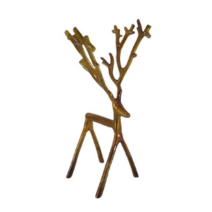 Escultura de Reno antiguo para decoración navideña, escultura decorativa de aluminio de la mejor calidad, hecha a mano, personalizada - Product Image 1