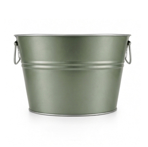 Green Tinted 5 Gallon <b>Galvanized</b> Iron Round <b>Tub</b> - Product Image 2