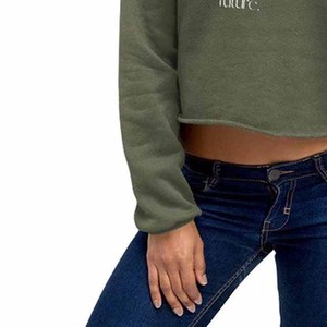 Nouveau design 2026 – Sweat à capuche imprimé pour femme, col rond, manches longues, ourlet brut, coupe tendance - Product Image 6
