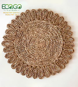 Wholesale Natural <b>Seagrass</b> <b>Placemat</b> Hand Woven Sedge Table Mat Eco-Friendly Round Braided Coaster for Dining & Restaurant - Product Image 2