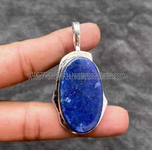 Colgante de lapislázuli natural, colgante hecho a mano, colgante de corazón para mujer, colgante de plata de ley 925, regalo para ella, regalo de cumpleaños - Product Image 6