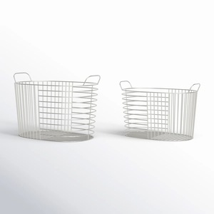 Decorative Black Iron Eco-friendly Vintage <b>Storage</b> <b>Basket</b> with Handles Multi-Purpose Home Organizer - Product Image 4