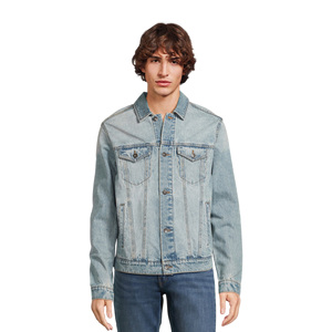 Veste en jean légère 100 % coton pour homme, coupe classique, boutonnée, style streetwear, respirante, pour l'automne/hiver/printemps - Product Image 2