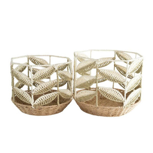 Custom Wholesale Fruit Snack Storage Laundry <b>Hamper</b> Water Hyacinth Woven Storage <b>Basket</b> - Product Image 1
