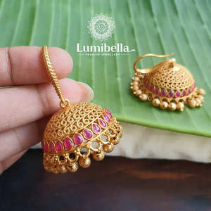 Drop Chandelier Earrings-Ethnic Vintage Pearl Jewelry Gold Plated Zinc Alloy Wedding Occasion - Product Image 4
