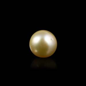 Perle dorée lâche de 4,2 carats, pierre précieuse de luxe pour bijoux fins - Product Image 2