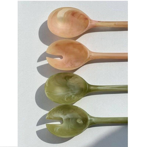 Cuillère à salade en résine perlée, nouveau style, design européen et américain, pour la maison et la cuisine des hôtels, outil de service alimentaire - Product Image 4