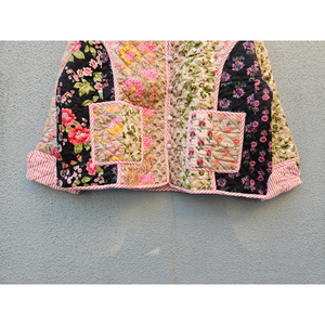 Cotton <b>Kantha</b> Patchwork Quilted Reversible Women <b>Jacket</b> Floral Patchwork Kimono Coat Casual All Season gift for her - Product Image 5