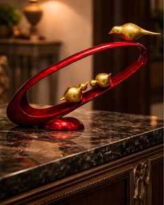 Figuras Decorativas de Cisne de Latón Dorado Jaffsexports, Hechas a Mano, Ecológicas, Duraderas, Abstractas, Geométricas, Decoración de Mesa, Art Deco, 1 Pieza - Product Image 3