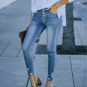 Oferta Especial: Jeans Rectos de Verano para Mujer, Transpirables, de Cintura Media, Ligeros, Estilo Boyfriend, Listos para Enviar - Product Image 5
