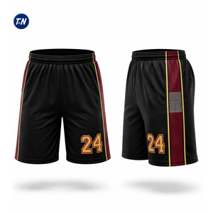 กางเกงบาสเก็ตบอลพิมพ์ลายแบบรีดร้อน 100% โพลีเอสเตอร์ แห้งเร็ว ต้านเชื้อแบคทีเรีย ระบายอากาศได้ดี สำหรับผู้ใหญ่ ทั้งชายและหญิง  พร้อมสกรีนชื่อทีมและหมายเลขตามสั่ง - Product Image 1