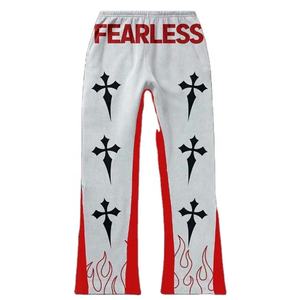 Custom Women Drawstring Jogger Pants Fall Winter Fashion Unisex Woman Flare Pants Woman Cotton Streetwear Stacked Sweat Pants - Product Image 3