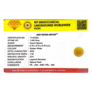 Handcrafted 5 Carat Golden Loose Pearl-AA Grade Seawater Gemstone for Fine Jewelry - Product Image 3