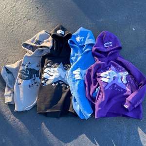 Sweat à capuche et sweat-shirt surdimensionnés pour homme, 500 g/m², personnalisés avec impression en relief 3D, coupe carrée, ourlet brut, style streetwear OEM - Product Image 4