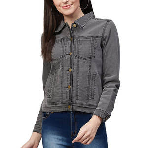 Veste en jean pour femme, fabrication professionnelle, vente en gros, vêtements décontractés, usage extérieur, veste en jean pour femme avec personnalisation - Product Image 1