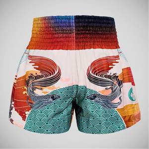 Pantalones Cortos de Muay Thai para Hombre, Satinados, Cintura Elástica, para Entrenamiento, Gimnasio, Kickboxing, Ligeros, Estampado Colorido, Top para Hombre, Muay Thai, Artes Marciales - Product Image 1