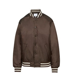 Nouvelle veste universitaire en satin uni, tendance, pour l'hiver, grande taille, style club de baseball, personnalisable, taille adulte, en satin de soie - Product Image 2
