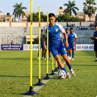 Postes de Entrenamiento de Agilidad para Fútbol con Base de Goma Ponderada, Equipo de Entrenamiento de Velocidad y Trabajo de Pies
