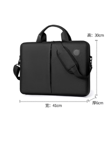 Large Neoprene Crossbody <b>Laptop</b> Messenger Bag With Zipper Closure For Business Use All Seasons Black - Product Image 4