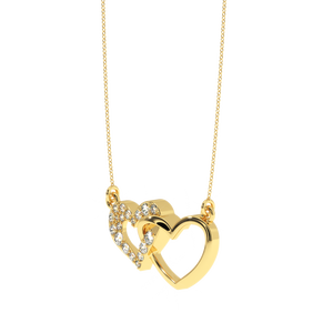 Pendentif infini torsadé en argent sterling 925, diamant de laboratoire taille brillant, plaqué or jaune, certifié IGI, luxe - Product Image 2