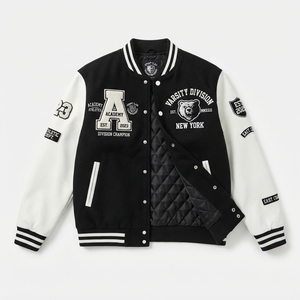 Veste universitaire personnalisée, veste bomber traditionnelle à boutons pression pour hommes et femmes - Product Image 5