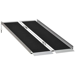 5FT Skidproof <b>Portable</b> Wheelchair Ramp Carpeted Foldable Handicap Threshold Ramp for Home <b>Steps</b> Doorways Assistive Device - Product Image 1