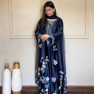 Premium Jura Silk Premium <b>Kaftan</b> Pant Set With Organza Dupatta Traditional Designer Ethnic Wear Manufacturer By Royal Exports - Product Image 3