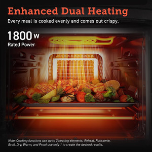 Horno tostador con freidora de aire COSORI, freidora de aire de 13 Qt con capacidad para 8 pizzas, funciones 11 en 1 con asador, deshidratador y doble calentamiento - Product Image 3