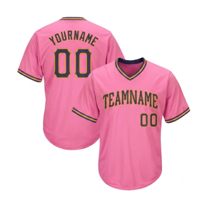Camiseta de Béisbol Personalizada con Cuello en V Verde para Hombre, Manga Corta, Nombre del Equipo Bordado, Ropa Deportiva Transpirable de Poliéster, Camisetas de Baloncesto - Product Image 4