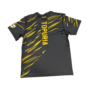 Kit de combat MMA pour hommes UFC, t-shirt noir, short rouge, impression par sublimation du logo, coupe régulière, respirant, 150 GSM, séchage rapide, vêtements d'arts martiaux - Product Image 4