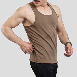 100% Customized Wholesale Slim Fit Spoon Neck Ribbed Tank Top <b>White</b> <b>Men's</b> Cotton Tank Top Personalized Logo Printing - Product Image 4
