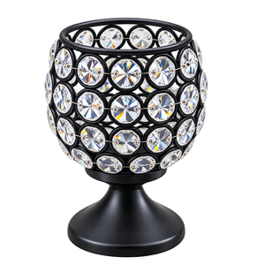 Élégant Porte-Bougie Noir à 3 Niveaux en Cristal – Support Décoratif de Luxe pour Bougies, Idéal pour la Maison, les Mariages et les Événements - Product Image 2